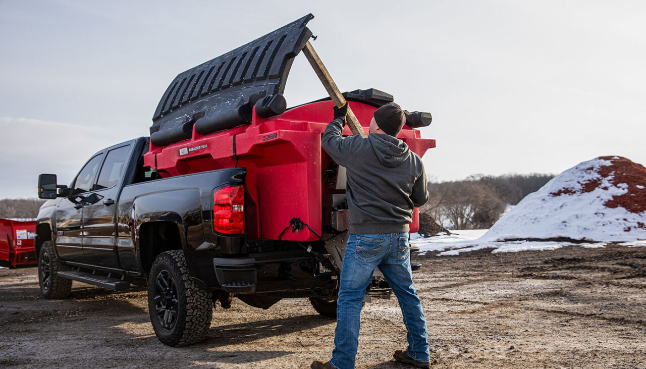 MARAUDER poly opening hopper lid