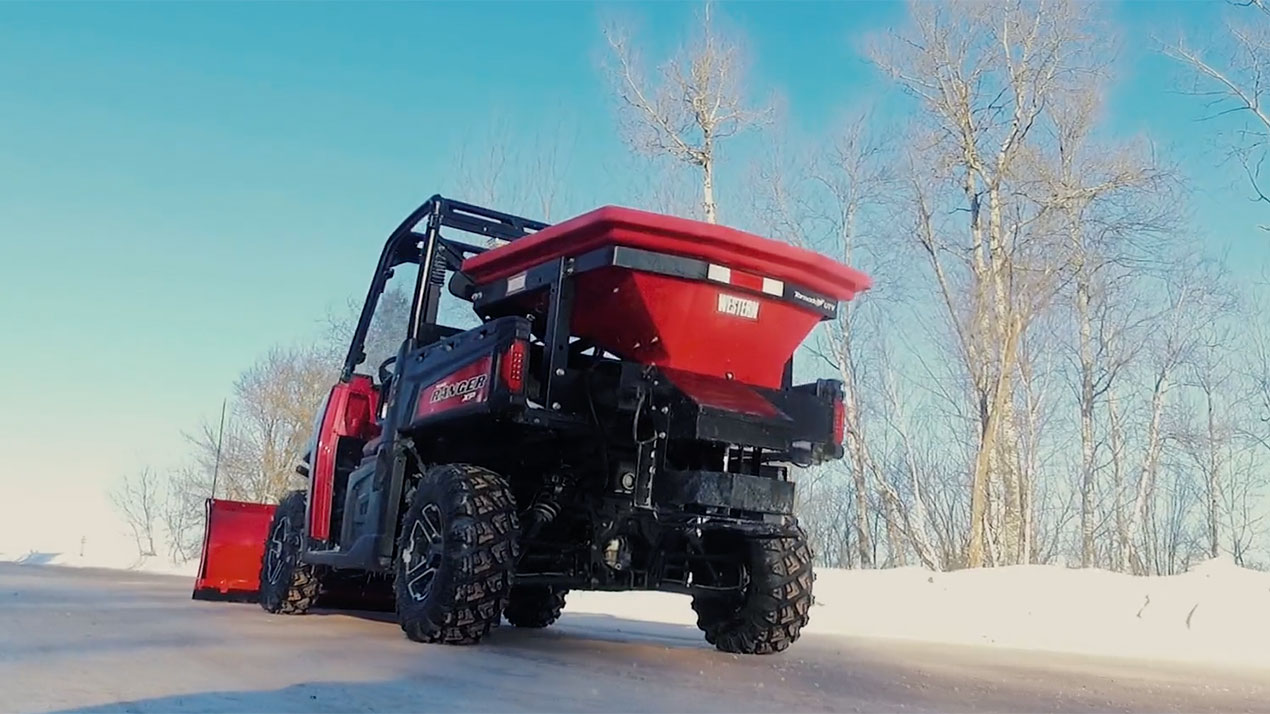 Tornado UTV hopper spreader