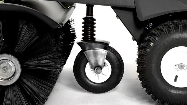 rotary broom steering