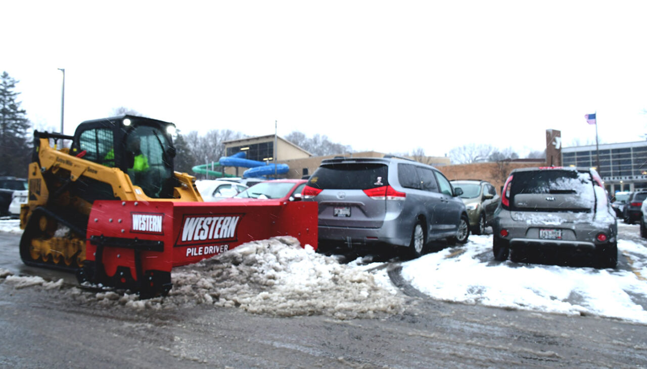 PILE DRIVER trace edge technology plowing parking lot